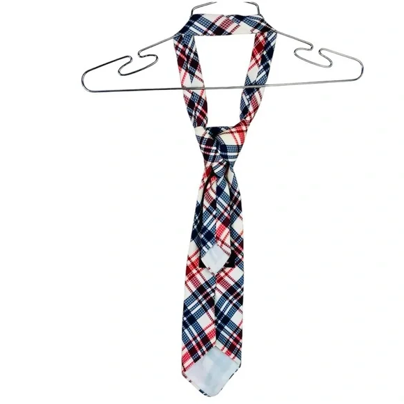 Vintage Neck Tie 60s Plaid - Picture 3 of 4